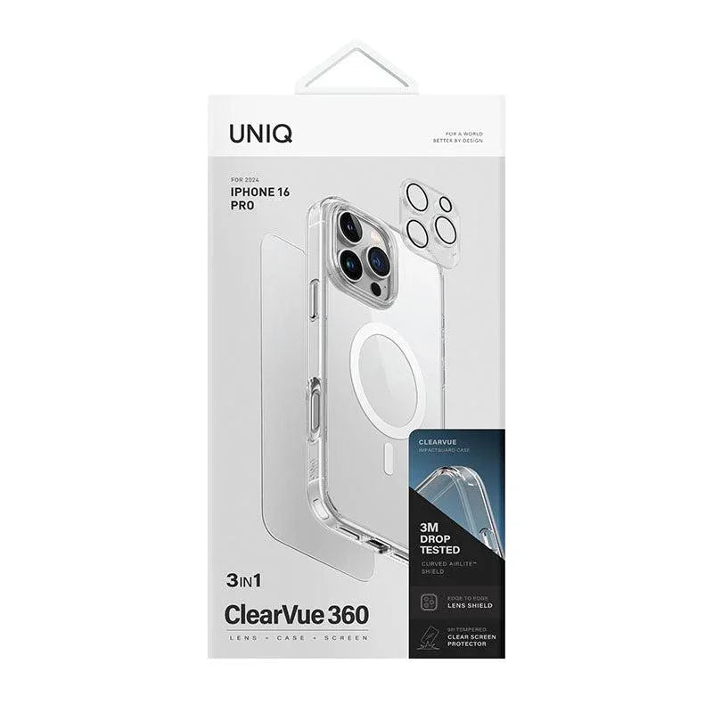 iPhone 16 Pro Max Uniq Hybrid 360 Essential - Clear - Tashqila iPhone 16 Pro Max Uniq Hybrid 360 Essential - Clear - Tashqila
